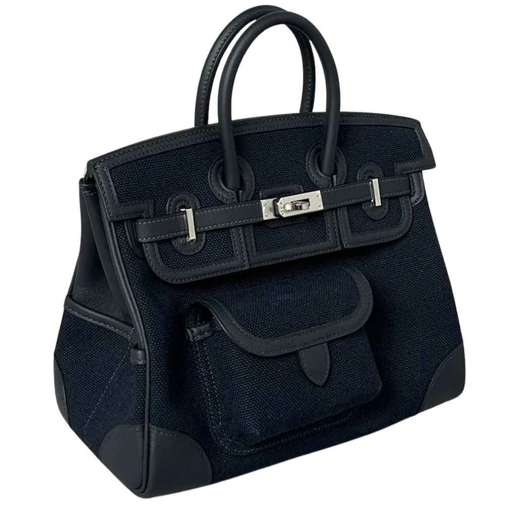 Birkin 25 Cargo Bleu Marine / Black