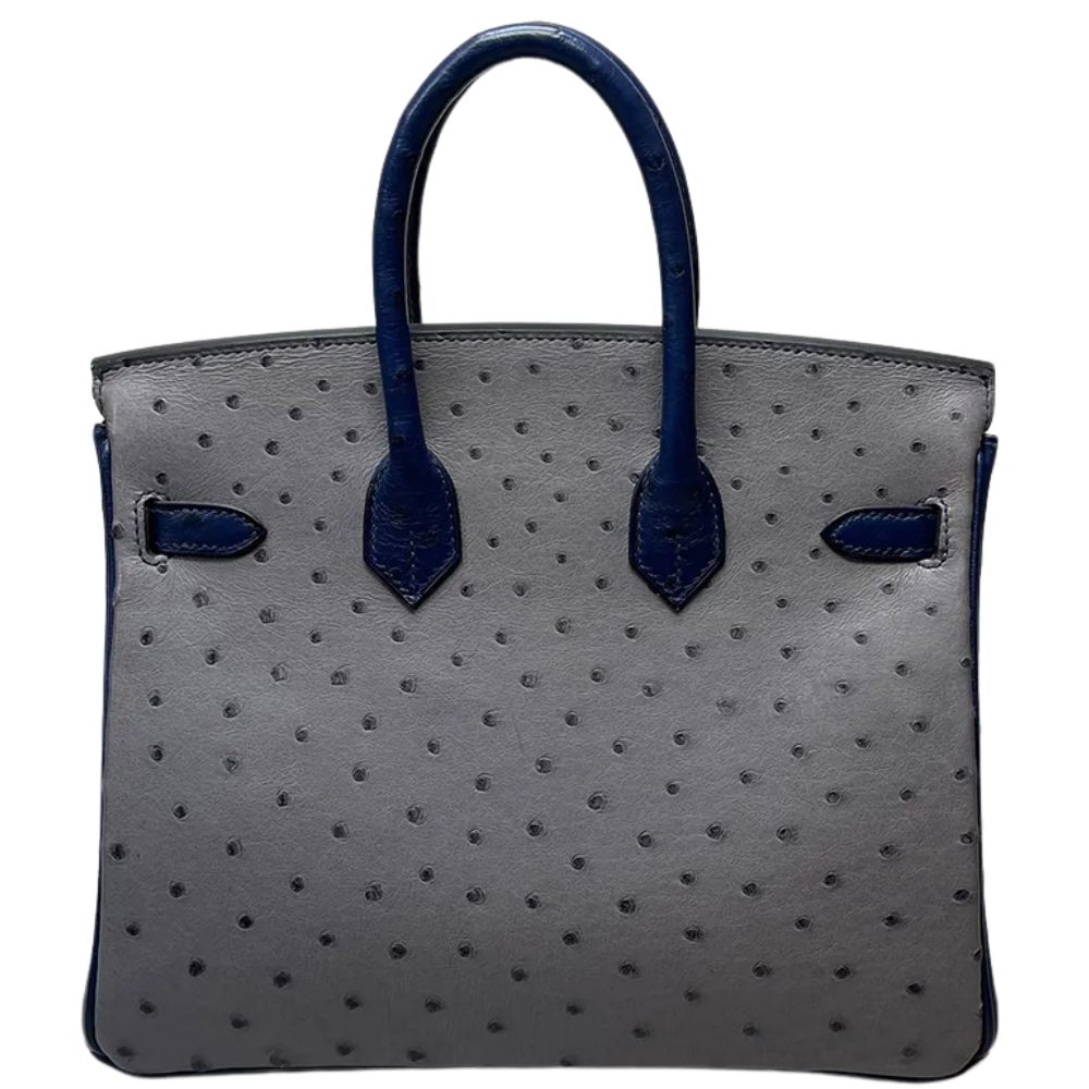 Birkin 25 Gris Agate / Blue Indigo