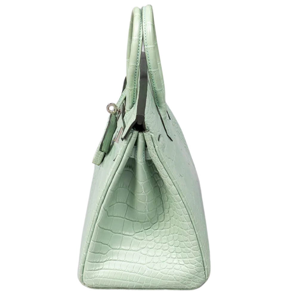 Birkin 25 Vert d'eau Matte Alligator