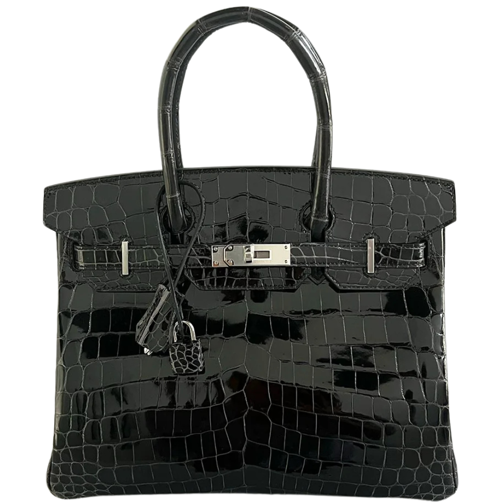 Birkin 30 Graphite Shiny Niloticus