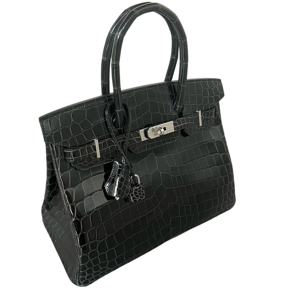 Birkin 30 Graphite Shiny Niloticus