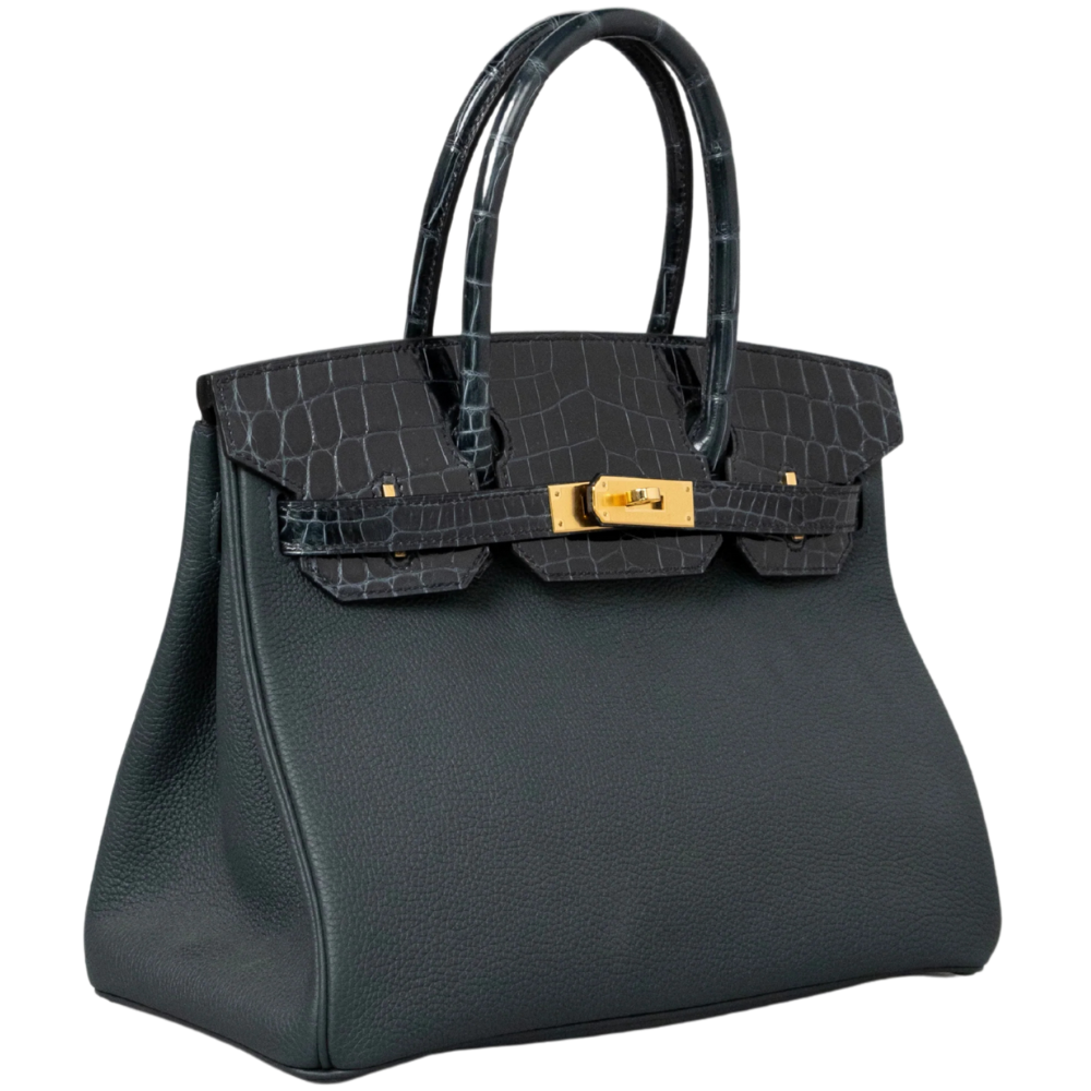 Birkin 30 Touch Vert Cypress