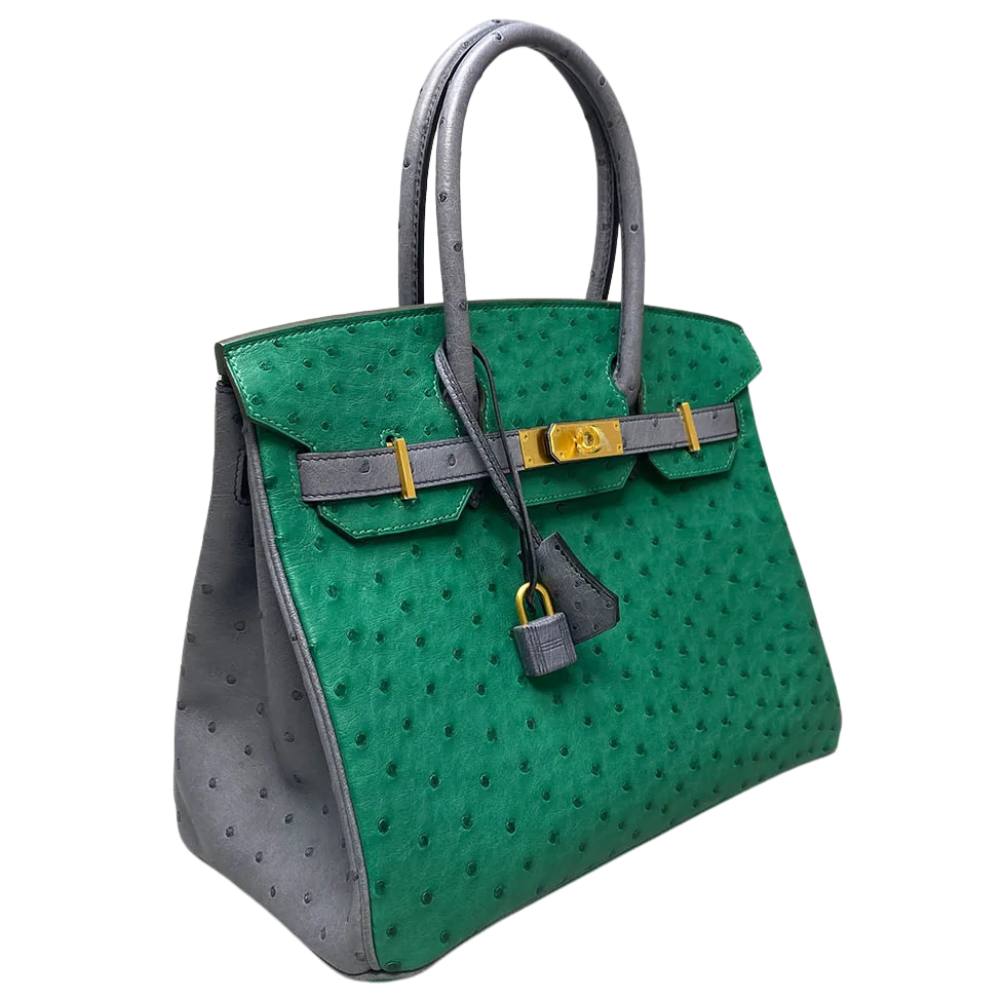 Birkin 30 Vert Vertigo/ Gris Agate