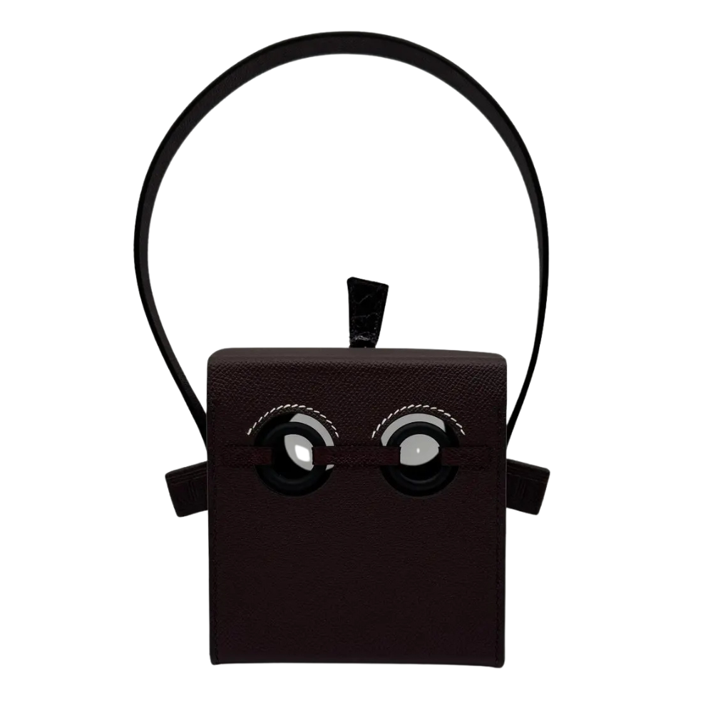 Hermes Petit H Robot Rouge Sellier Cassis back view