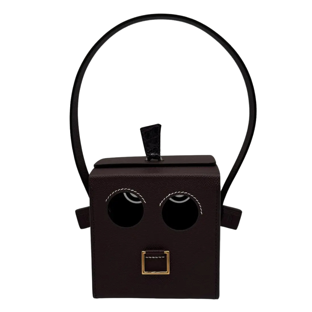 Hermes Petit H Robot Rouge Sellier Cassis front view