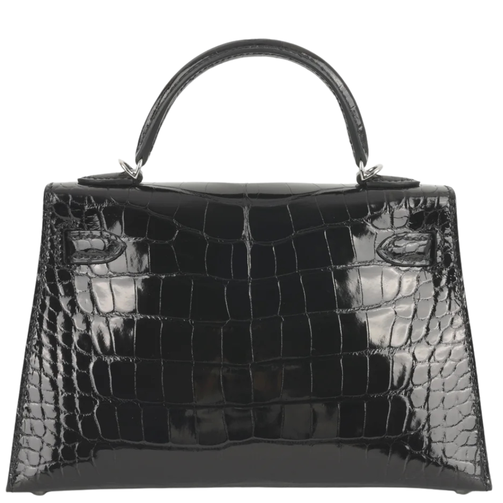 Kelly 20 Black Shiny Alligator