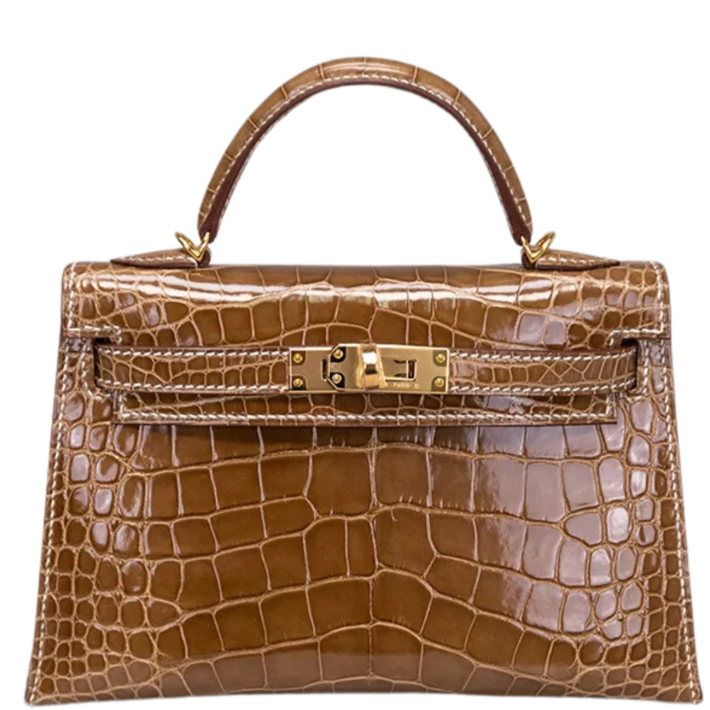 Kelly 20 ficelle shiny alligator