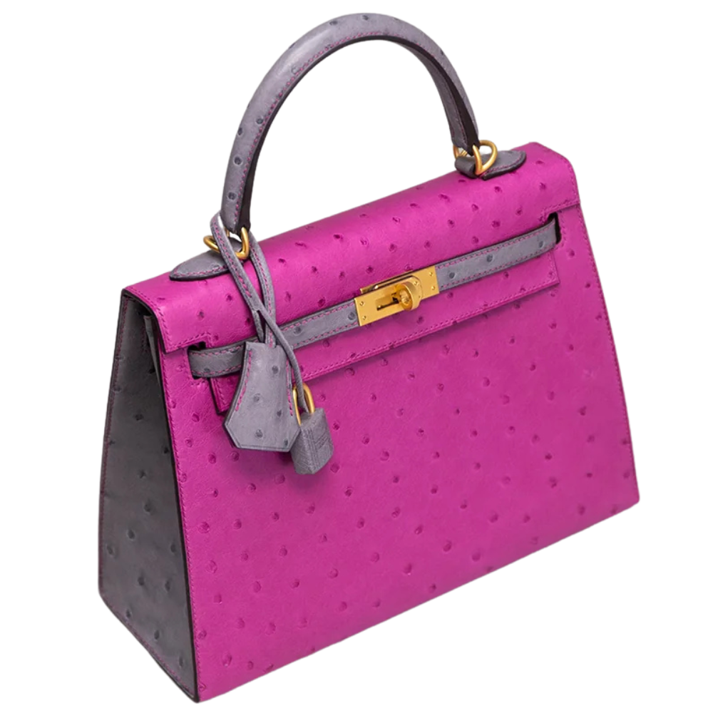 Kelly 25 Rose Pourpre/ Gris Agate