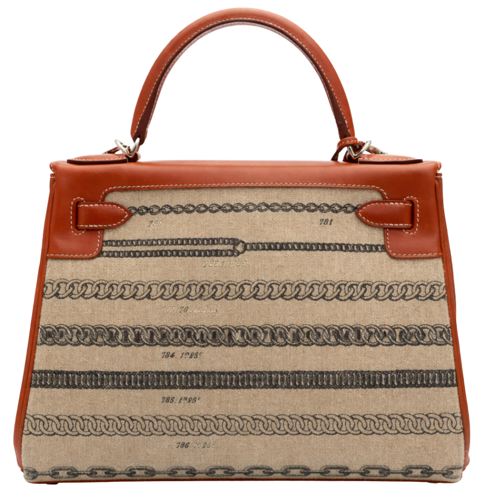 Kelly 28 De Camp Dechainee Toile Fauve Barenia