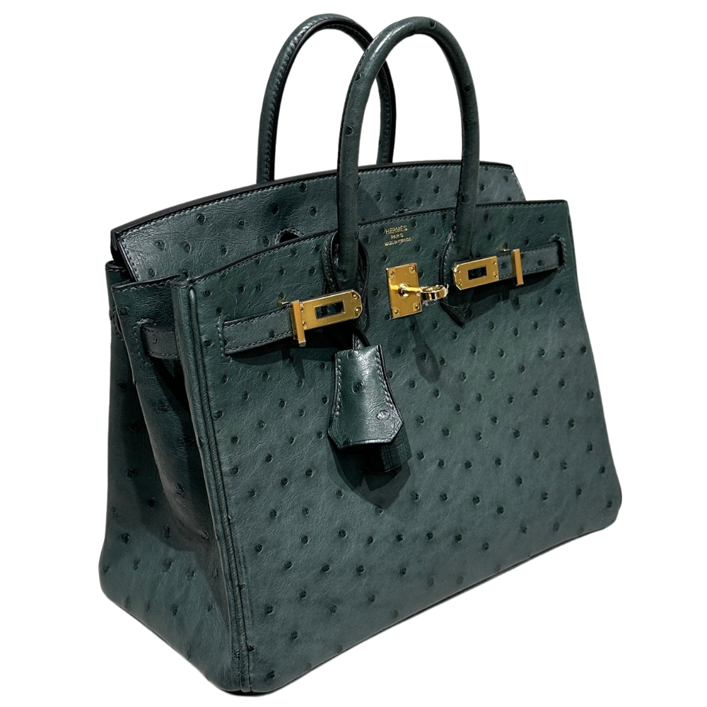 Birkin 25 Vert Foncé Ostrich