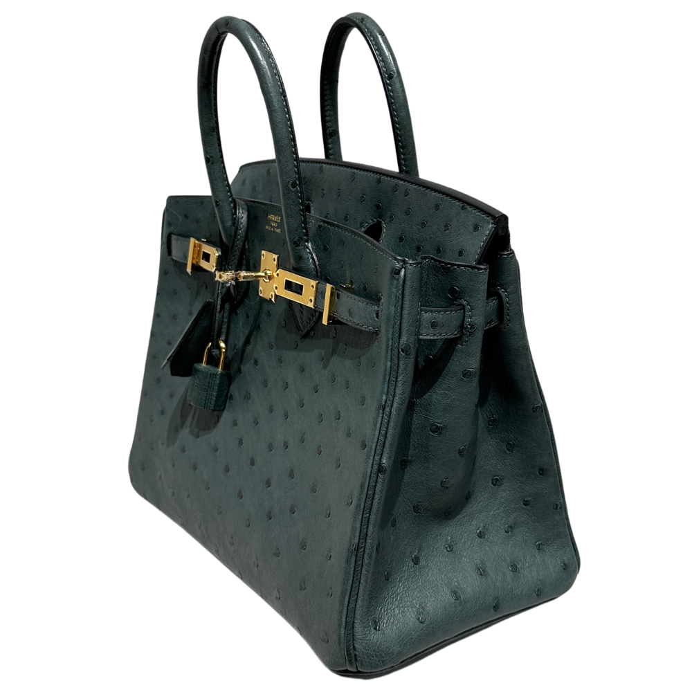 Birkin 25 Vert Foncé Ostrich