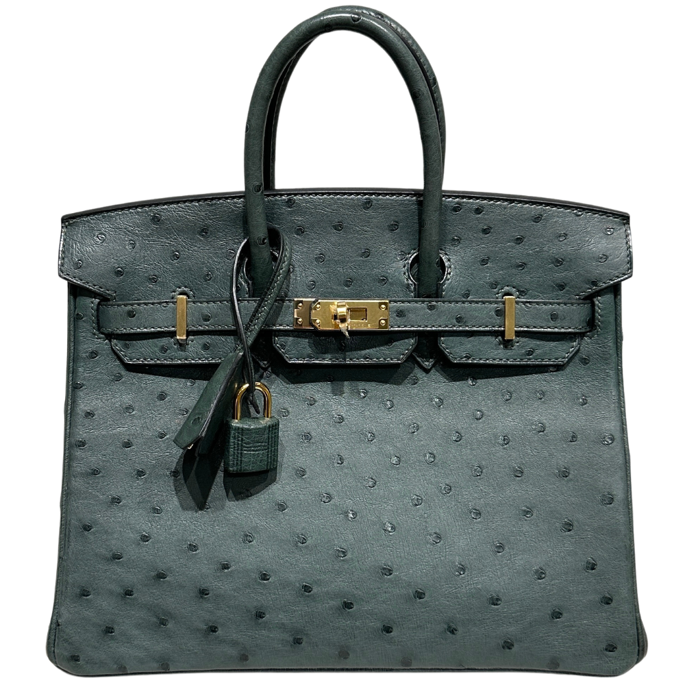 Birkin 25 Vert Foncé Ostrich