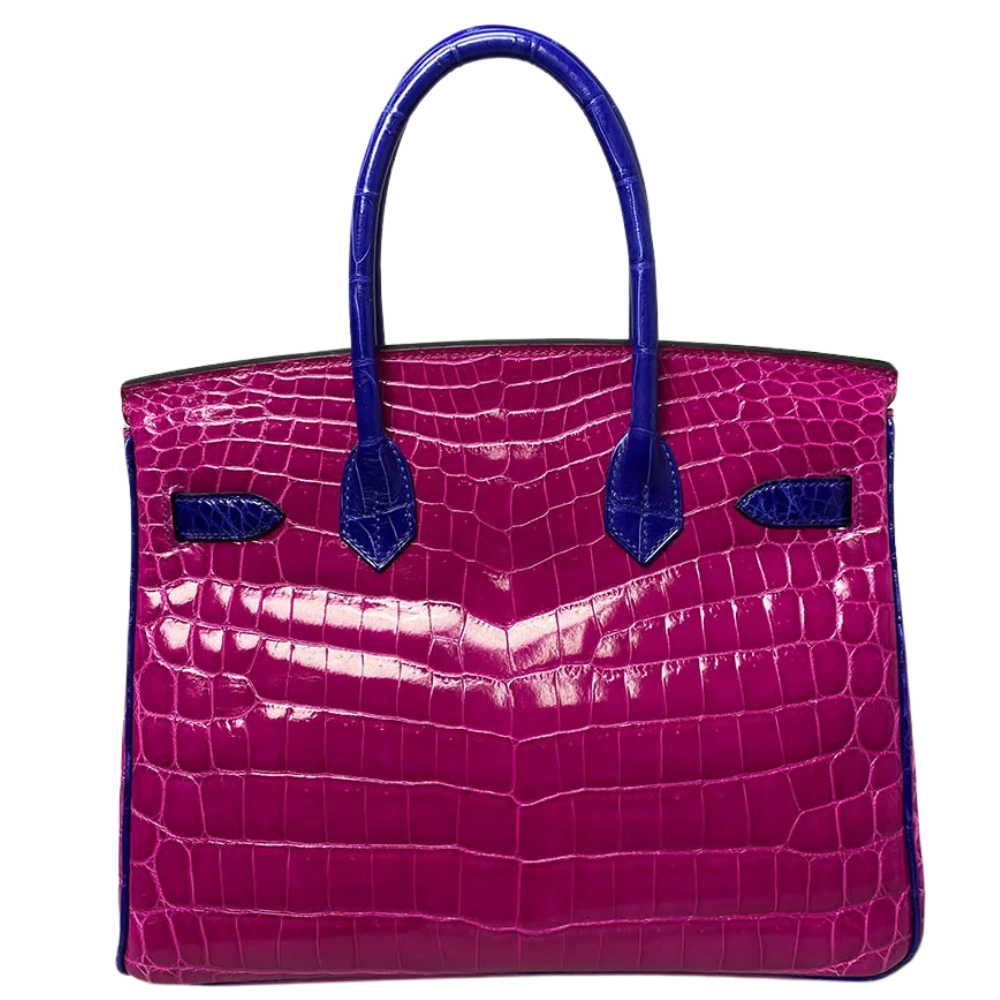 Birkin 30 Rose Scheherazade/ Blue Electic