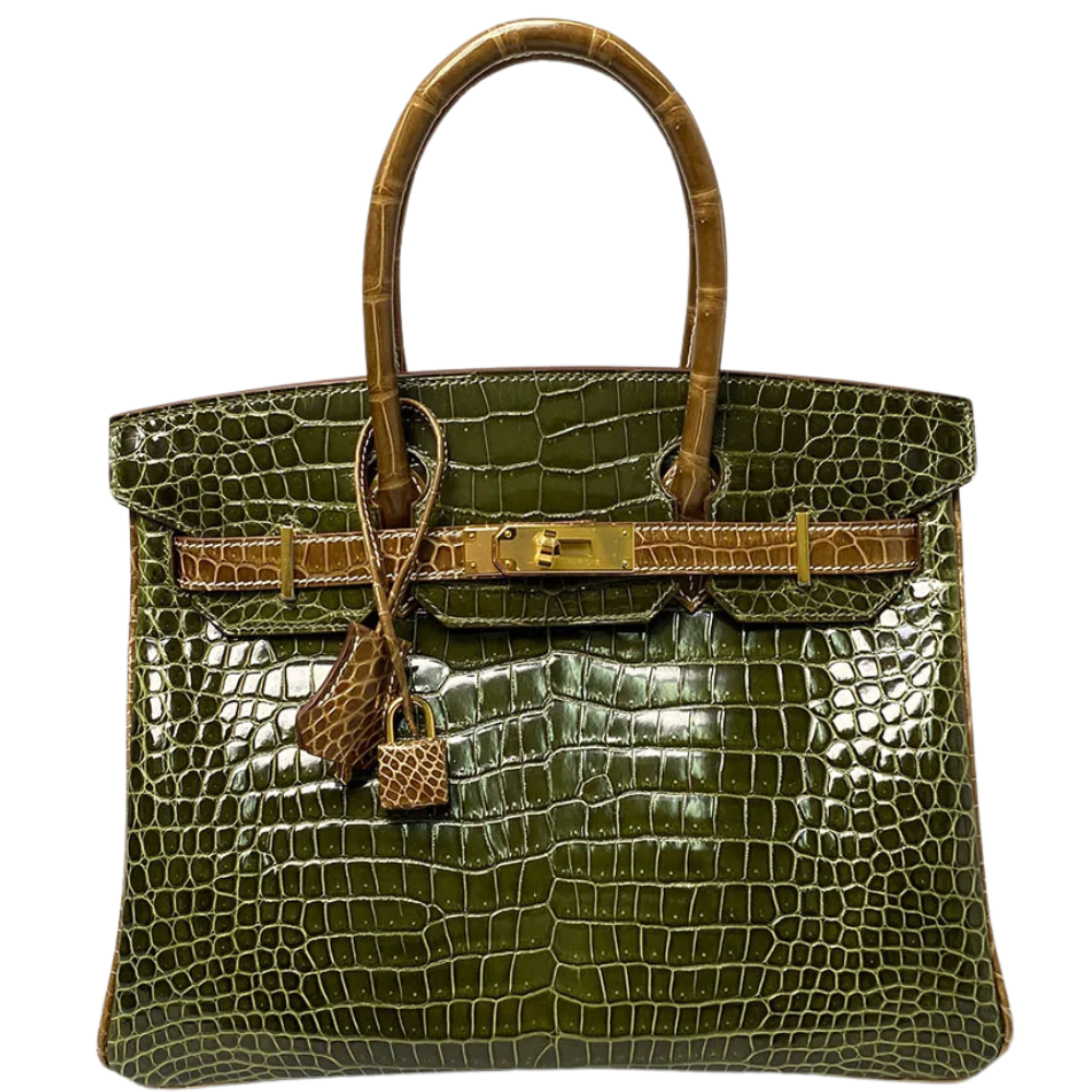 Birkin 30 Vert Veronaise / Ficelle
