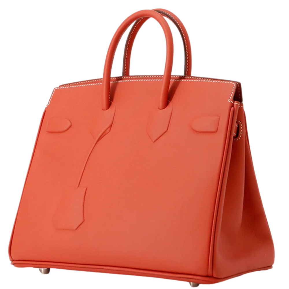 Hermès Birkin 25 Shadow Sanguin Swift leather, back side profile view