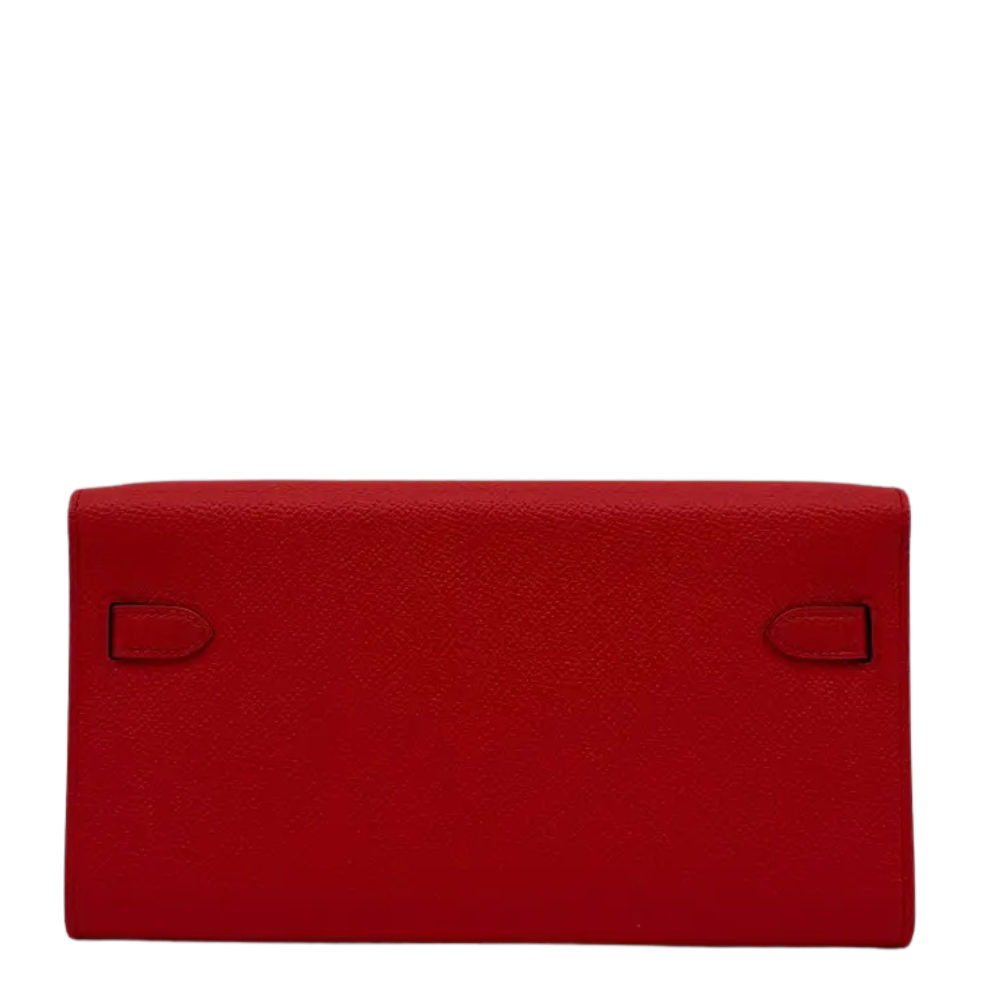 Hermes Kelly To Go Rose Texas Epsom leather back view