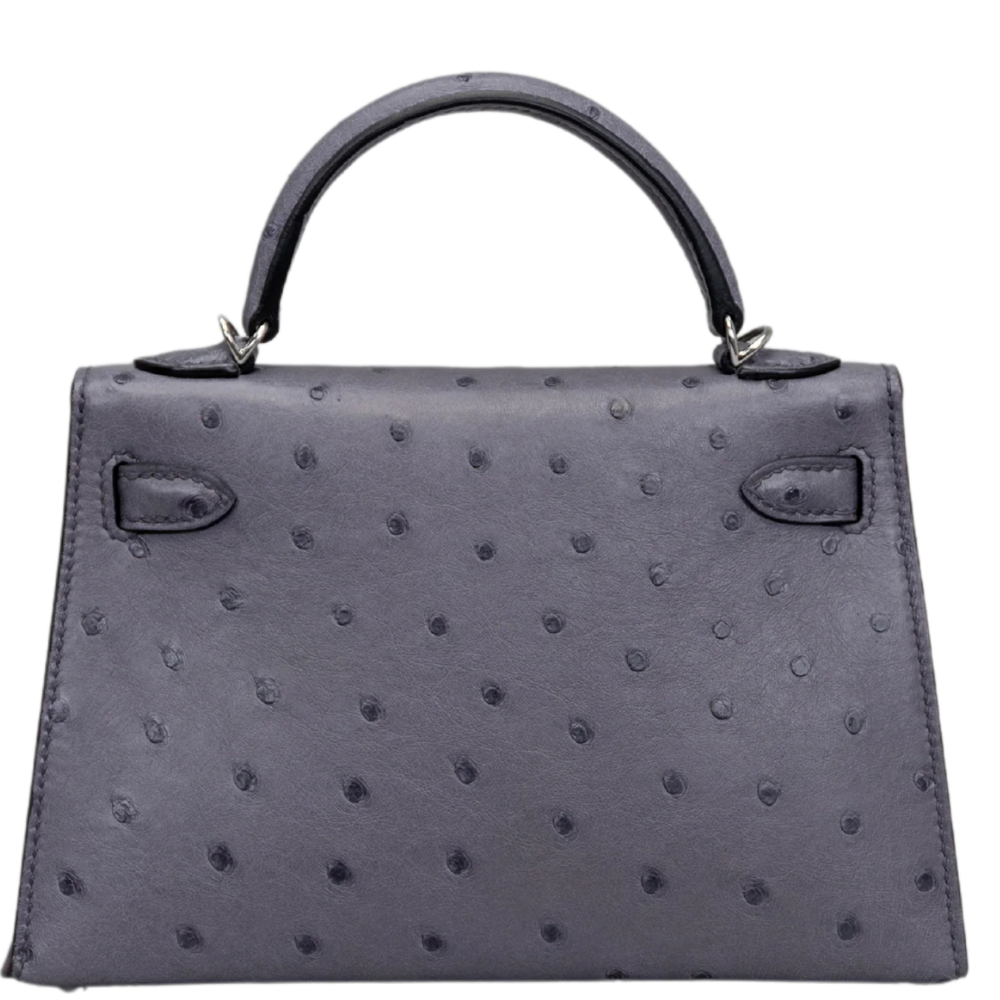 Kelly 20 Gris Agate ostrich phw