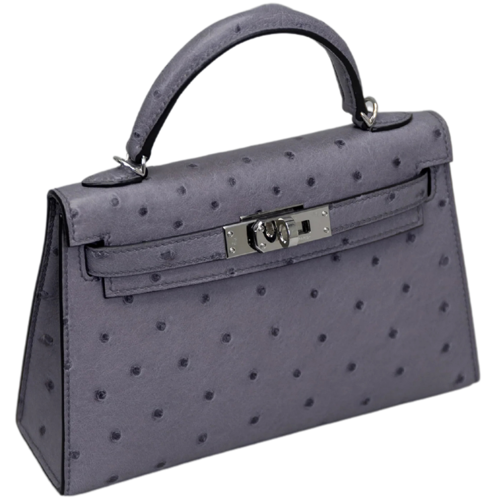 Kelly 20 Ostrich Gris agate