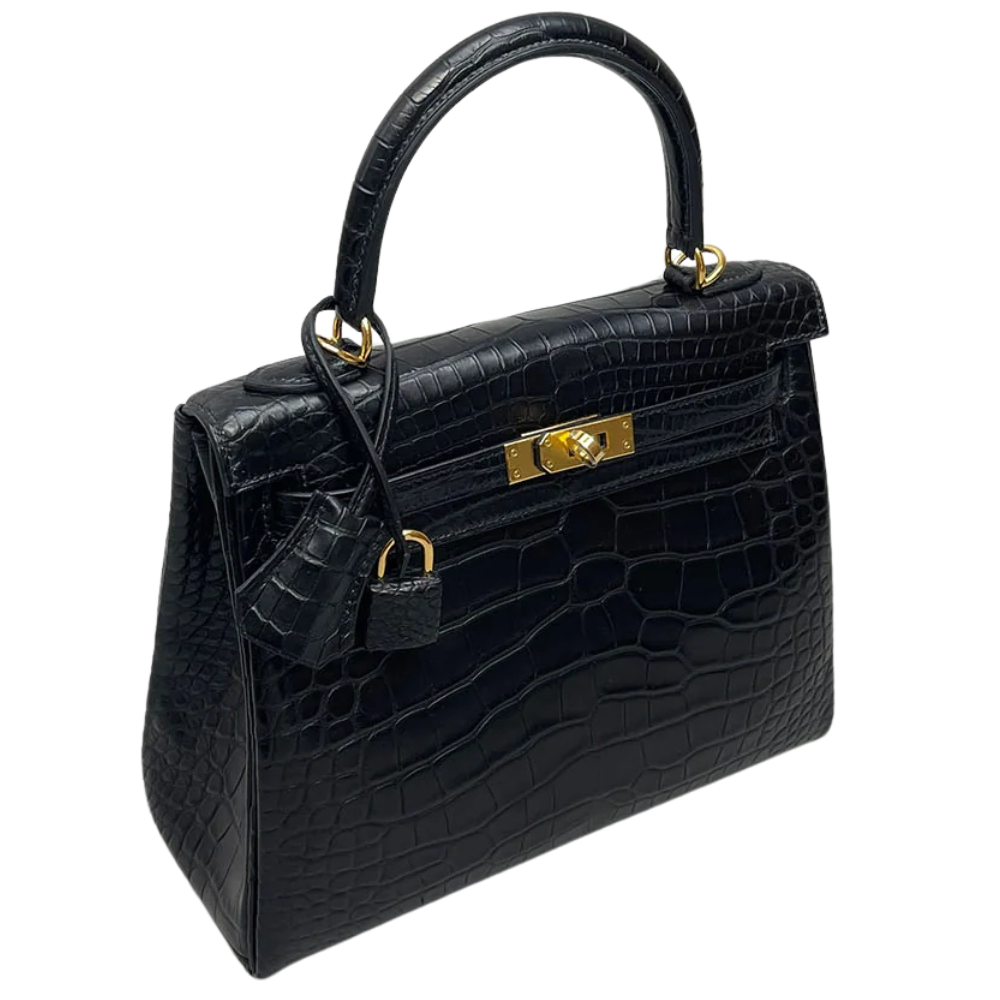 Kelly 25 Black Matte Alligator