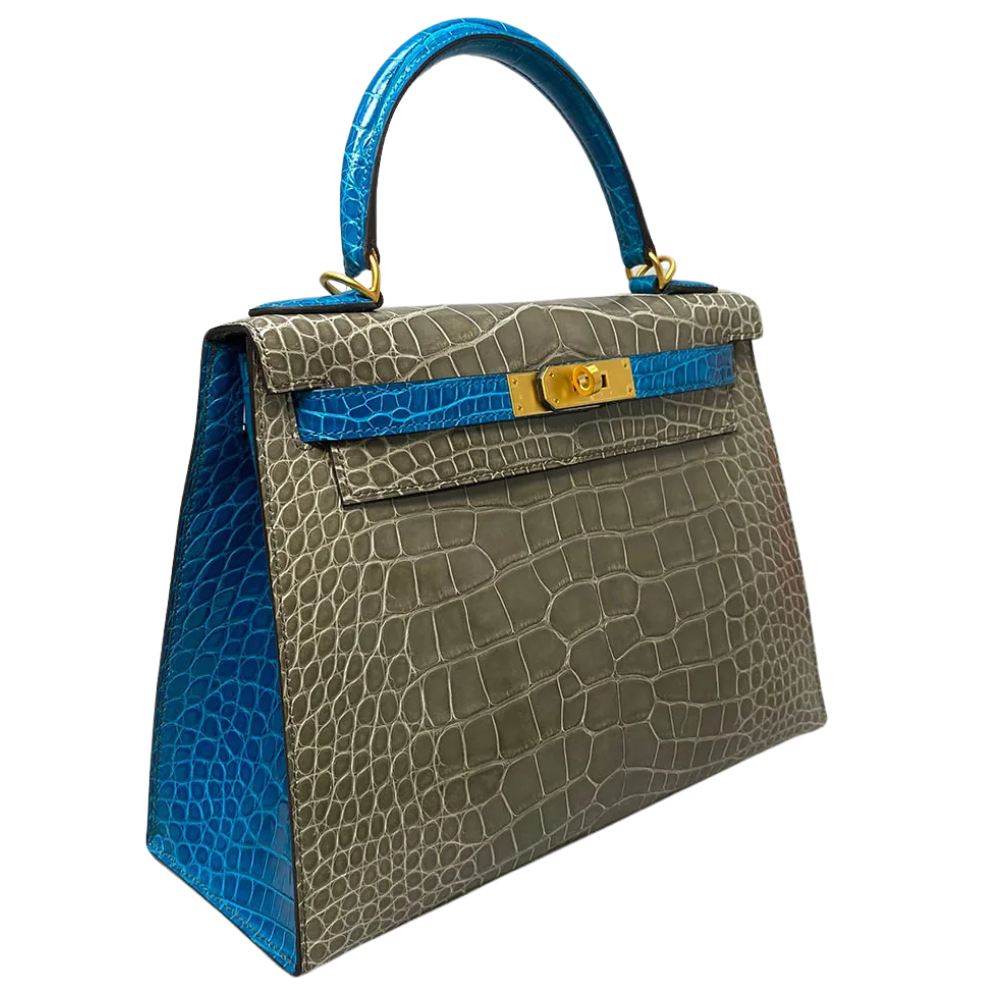 Kelly 28 Gris Tourtelle/ Blue Izmir