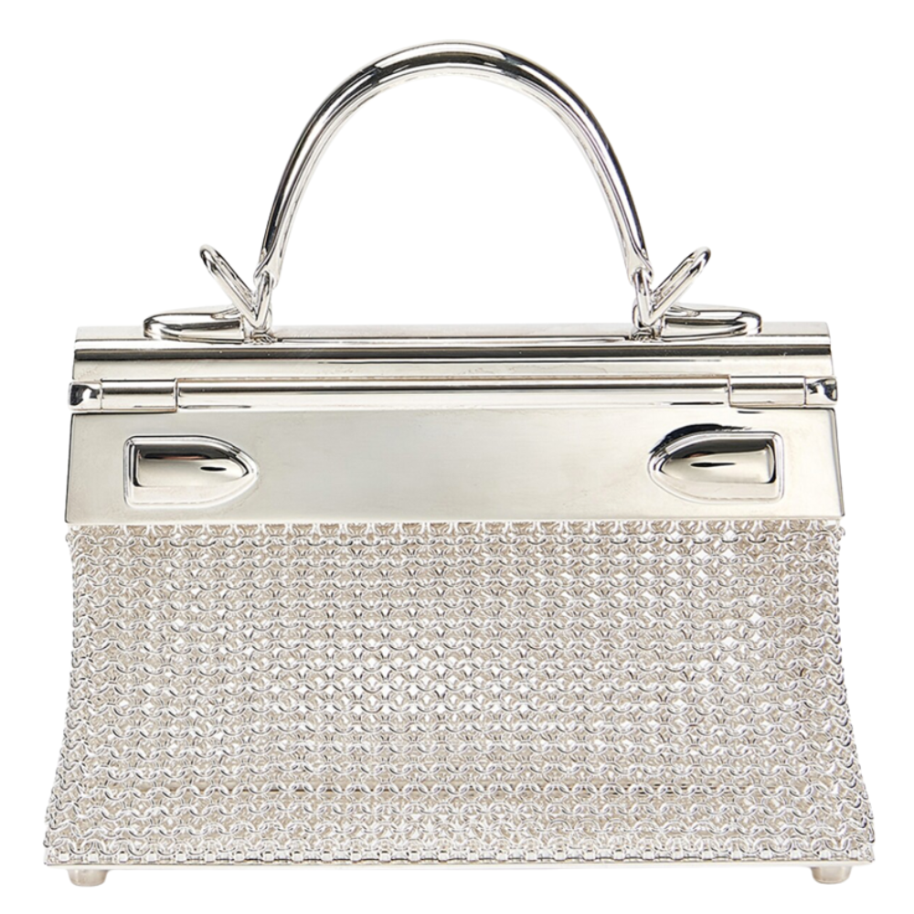 Hermès Kelly Bijou bag in sterling silver, sculptural and iconic design