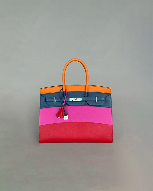 Hermes Sunset Rainbow Sellier Birkin 35 - Vintage Lux